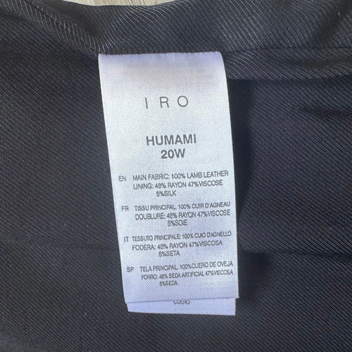 Iro Humami Black Mini Leather Skirt New with Tags Size FR 38
