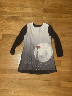 Boboli girl Paris Eiffel Tower blouse with rhinestones