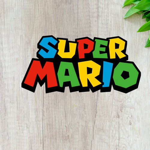 Super Mario logo sticker made to order