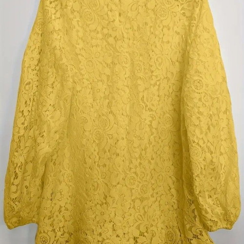 Lora lace blouse new, yellow, size XL