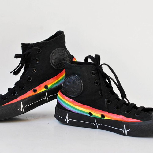 Converse Chuck Taylor All Star Pink Floyd 2008 high tops used, size 38