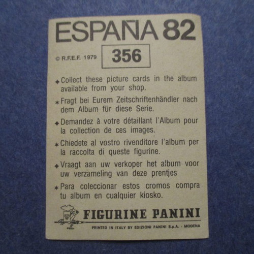 Panini football sticker Espana 82 No.356 Maradiaga used