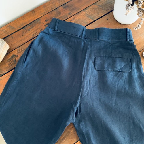 Linen high-waist pants The Line Project like new, blue, XS
