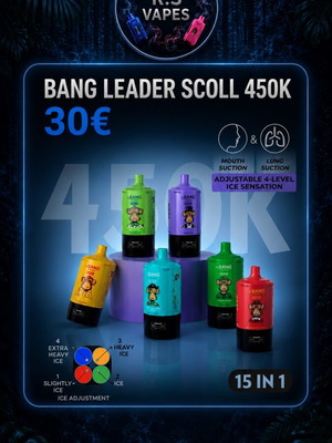 Bang Leader Scoll 450k Puffs 15 in 1 New