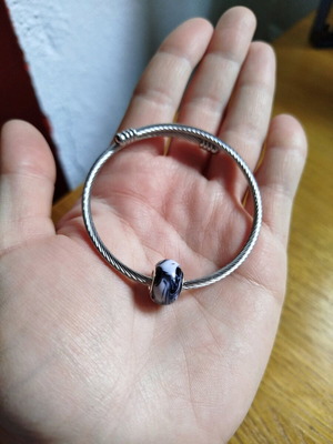 Steel bracelet new white black gray