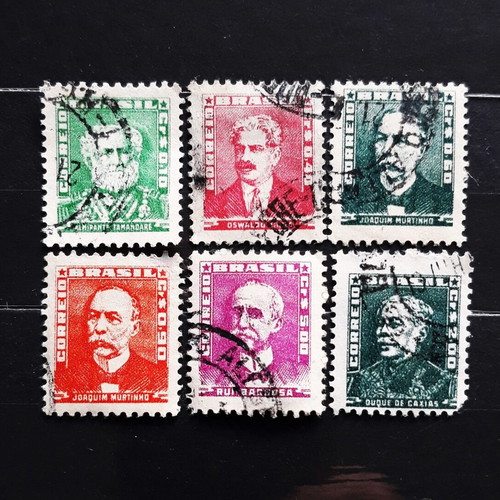 Brazil 1947-1955 stamp collection like new, 6 pieces