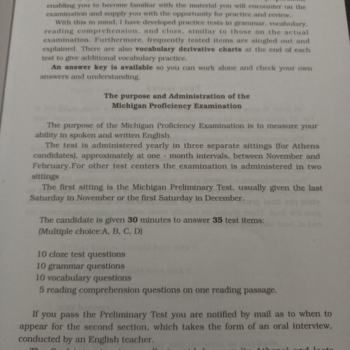 Practice Tests for Michigan Proficiency book used