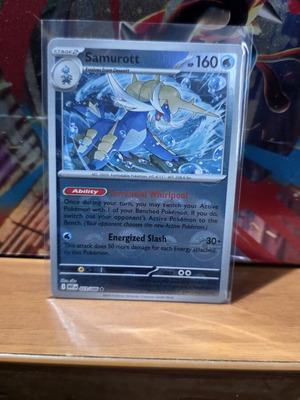 Samurott Poke Ball Reverse Holo 023/086 WHT White Flare Pokémon Card like new