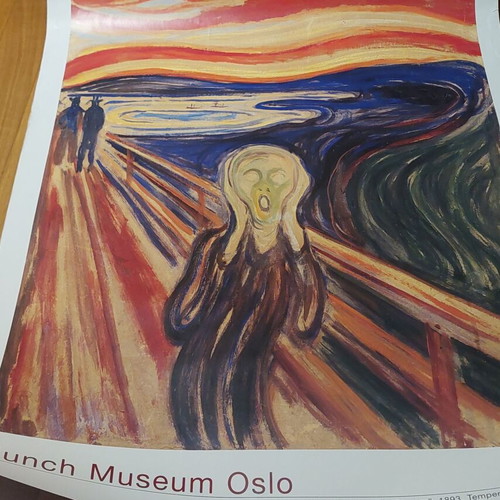 The Scream poster by Edvard Munch used