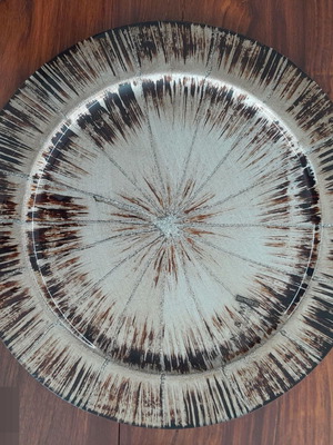 Glass Serving Platter 33 Centimeters New