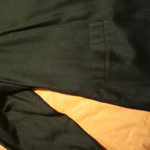 Women's linen jacket used, black, size 52, gold buttons