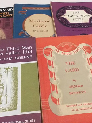 English literature books used, pack of 5
