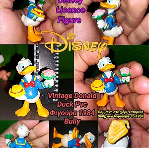 Vintage Donald Duck Pvc Φιγούρα BullyLand 1984 Bully Αυθεντική Disney Licence Figure Hand painted βαμμένη στο χέρι όμορφη πόζα Συλλεκτική φιγούρα Ντόναλντ Ντάκ