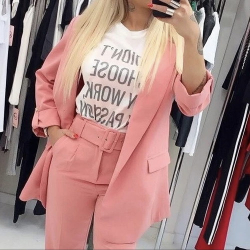 Pink suit set like new medium