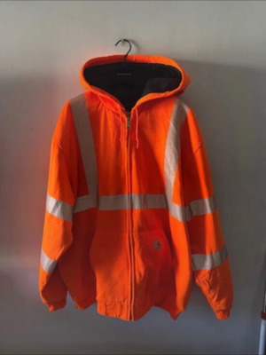 Carhartt Wip jacket used, orange with 3M details, XL