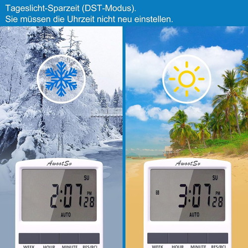 Digital weekly timer switch, electronic programmer 230V