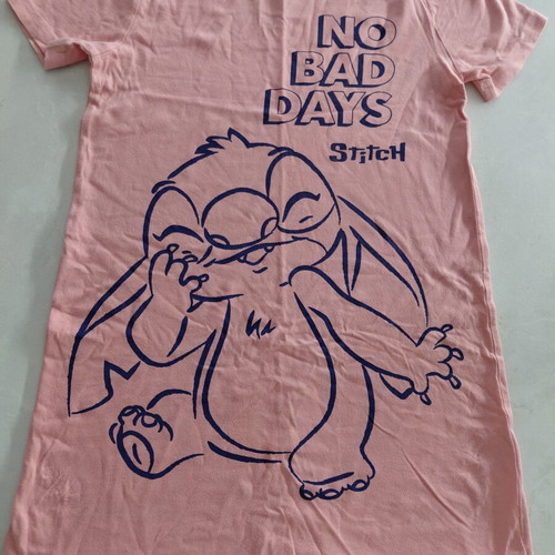 Disney Stitch Short-Sleeve Nightwear Like New, Pink Peach