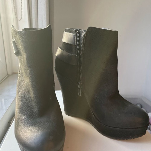 Aldo boots used, black leather, size 38
