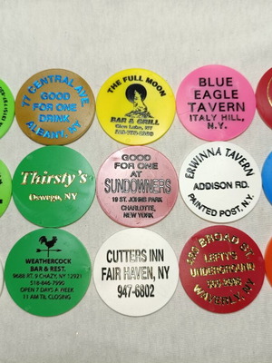 Tokens from New York Bars pack of 15, new