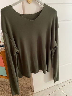 Khaki blouse new Medium/Large cotton