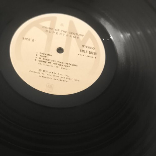 Supertramp Crime of the Century LP like new, rock