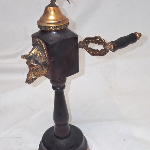 Vintage Reuge musical pepper mill with wild boar and pheasant, Alouette