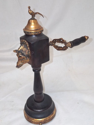 Vintage Reuge musical pepper mill with wild boar and pheasant, Alouette