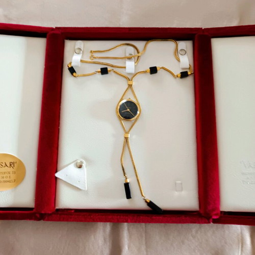 Vintage pendant watch used, wind-up, 1970s with case