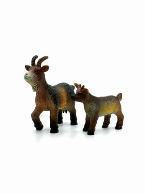 Farm animal miniatures set like new, goat and kid, 2 pieces