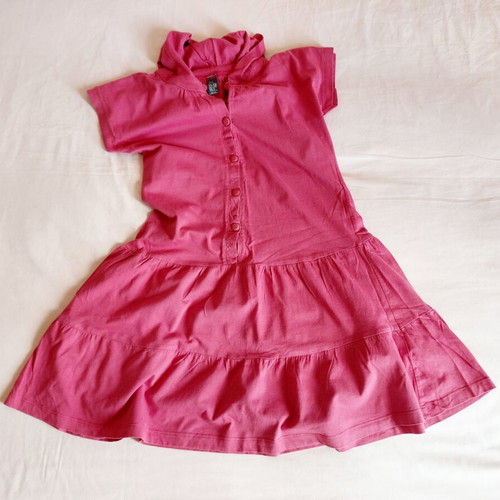Zara Girls' Cotton Dress coral 11-12 years like new