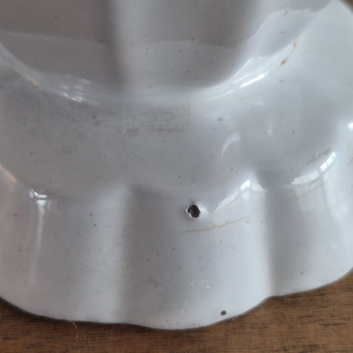 Art Deco White Enameled Cast Iron Cemetery Vases, Pair