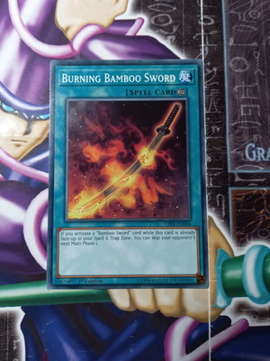 Burning Bamboo Sword Yu-Gi-Oh! card near mint