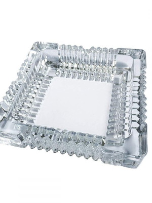 Glass Ashtray Square 17x17cm new