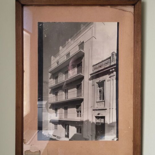 Collectible frames used, set of 3 with apartment building photos