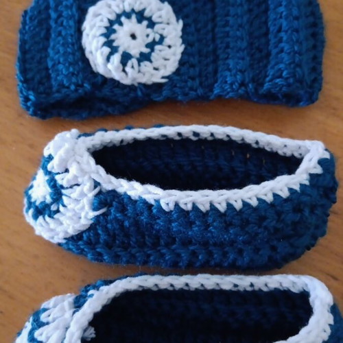 Handmade baby shoes set with hairband turquoise for newborns new