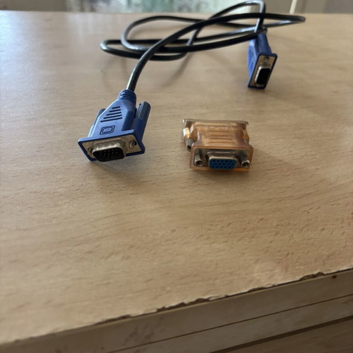 VGA cable and adapter used for computer to monitor connection