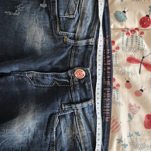 Damaged Jeans women's blue low-rise faded, like new
