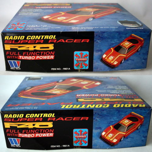 Vintage Porsche F40 Super Racer remote control 1:16 new Well Tech