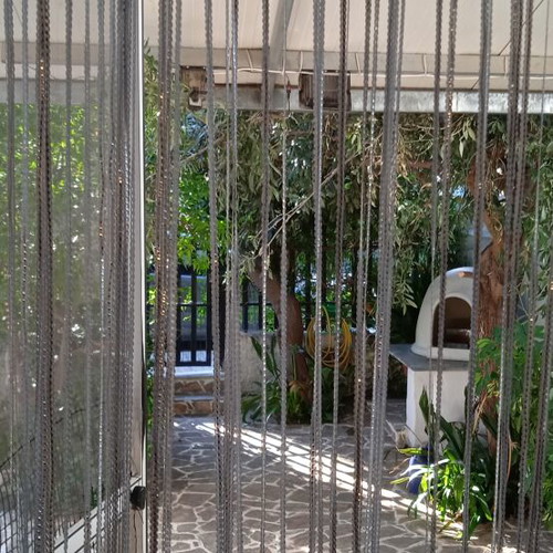 Figure curtain silver, new, 89 cm width and 2.5 m length