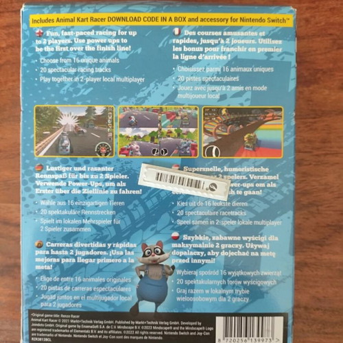 Nintendo Switch Animal Kart Bundle with Wheel like new