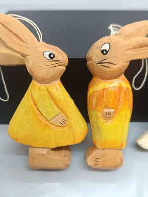 Дървени великденски украси употребявани