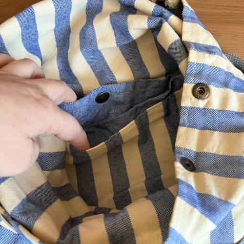 Backpack ριγέ Fylaki 100% cotton like new