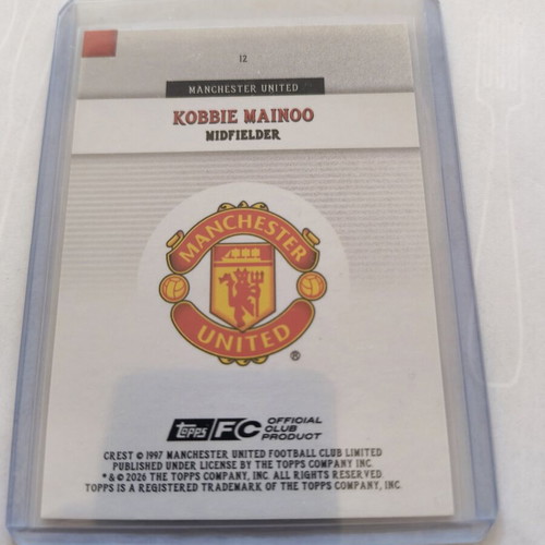 Kobbie Mainoo Topps Manchester United card new
