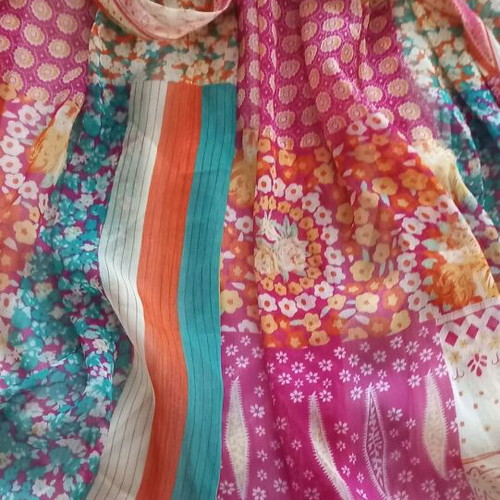 Colorful Patchwork Strapless Bubble Dress like new, size S/M