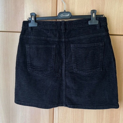Zara mini skirt corduroy like new, black, size L