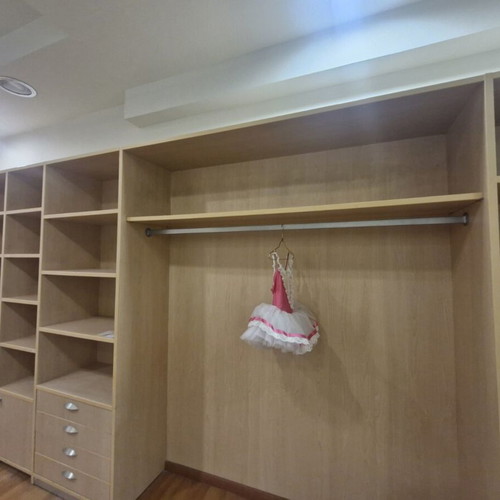 Large wooden wardrobe and storage unit