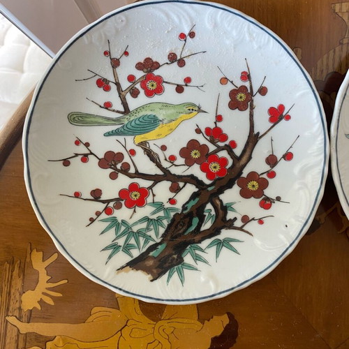 Enesco decorative wall plates used, Asian style, porcelain 1970-1980
