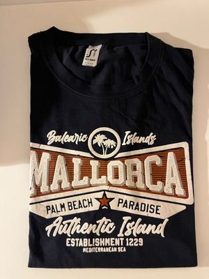 T shirt small dark blue with print new