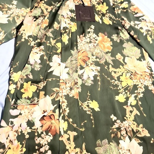 Access floral green satin dress size XXL new, A line