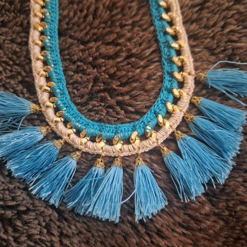 LifeLikes handmade necklace with tassels like new